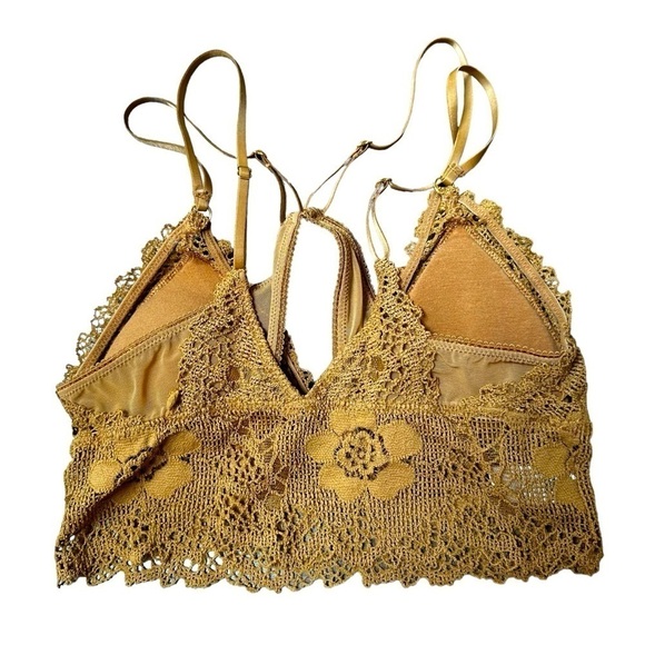 Aerie Lace Bralette Mustard Summer Gold, XS - Picture 3 of 6